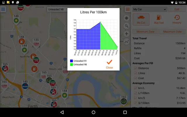 Fuel Map android App screenshot 0