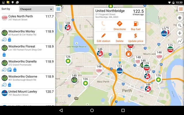 Fuel Map android App screenshot 1