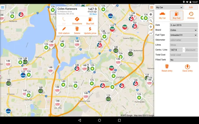 Fuel Map android App screenshot 4
